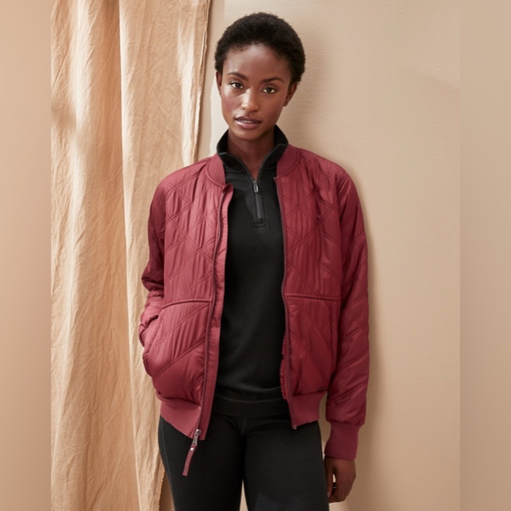 NWT prAna Esla Bomber Jacket | Color Cranberry | Size XS